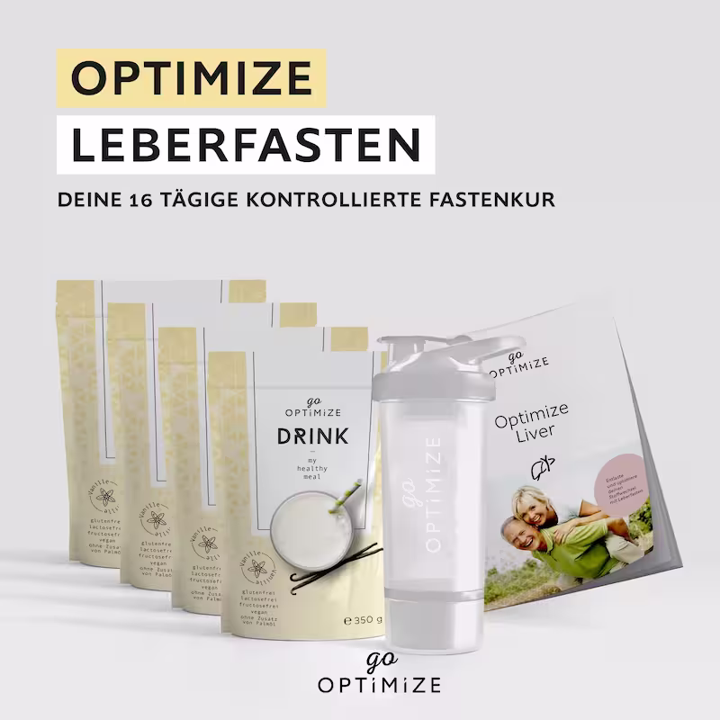Produkte von go Optimize für das Leberfasten vor der OP